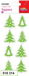 518314 Stickers Tannenbaum filz grün/weiss 