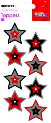 518316 Stickers Sterne 3farbig glitter 