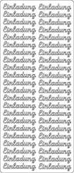 519101 Sticker Einladung silber (44x) 