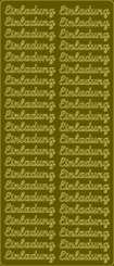 519102 Sticker Einladung gold   (44x) 