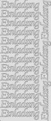 519105 Sticker Einladung 7cm silber (16x) 