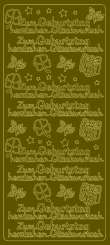 519126 Sticker Zum Geburtstag Herzlichen Glückwunsch gold 8x 