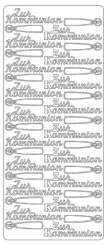 519291 Sticker Zur Kommunion silber 18x 