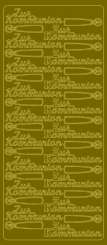 519292 Sticker Zur Kommunion gold   18x 