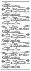 519301 Sticker Zur Konfirmation silber 