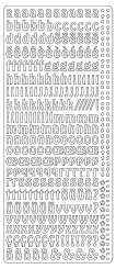 519321 Sticker Kleinbuchstaben silber 