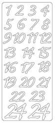 519411 Adventskalenderzahlen 1-24 silb. 