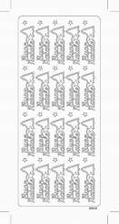 519891 Sticker Buon Natale silber 20x 