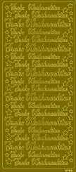 519942 Sticker Frohe Weihnachten gold 