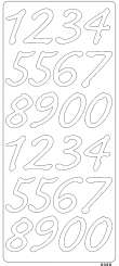 519955 Sticker Zahlen 0-9(2x) 3cm silber 