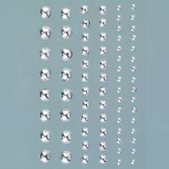 520111 Halbperlensticker rund silberglanz 