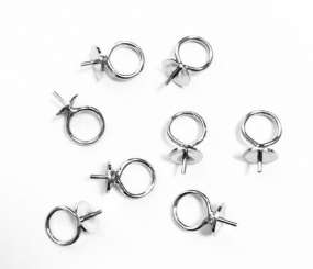 521028 Perlenhalter 6mm m.Stift silber  8St 