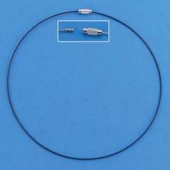 521077 Collier m.Drehverschluss 45cm 3St. schwarz 