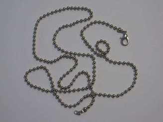 521542 Kette m. Karabiner silber 3mmx80cm 