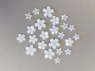 521707 Blumen weiss 10.5-16mm Btl.à23St 