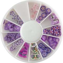 521731 Ministreuteile  Romantik lila 12fach sortiert 