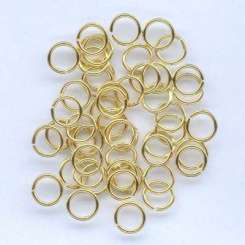 522322 Springring 6mm/50St.gold 