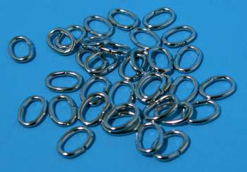 522329 Biegering oval silber  6,2x8,5mm 