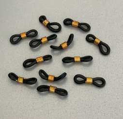522371 Brillengummis schwarz/gold 12Stk 