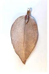 522384 Blatt Metall 2.5x5cm rosegold 