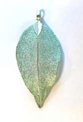 522386 Blatt Metall 2.5x5cm grün 