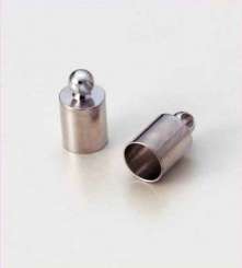 522540 Endkappe für 5mm  Kordel 4St. silber 