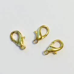 522552 Karabiner gold   15mm Btl à 3 St 