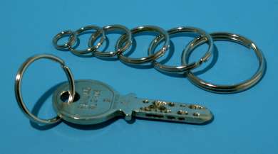 522809 Schlüsselringe vernickelt  9mm 100St 