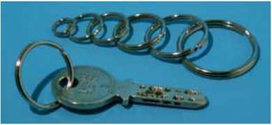 522821 Schlüsselringe vernickelt 21mm 100St 