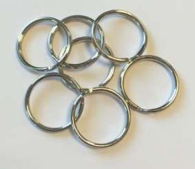 522844 Schlüsselringe silber 23mm 7St.SB 