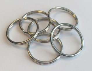 522845 Schlüsselringe silber 25mm 6St.SB 