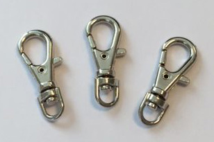 522874 Karabiner 23mm m.Wirbel silber 3St SB 