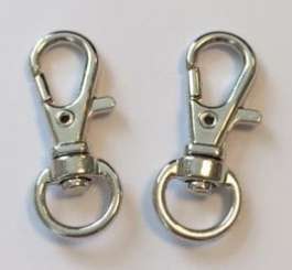 522876 Karabiner 33mm m.Wirbel silber 2St SB 