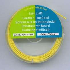 522902 Schnur Lederimitat gelb   1mmx5m 