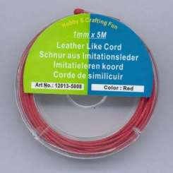 522904 Schnur Lederimitat rot    1mmx5m 