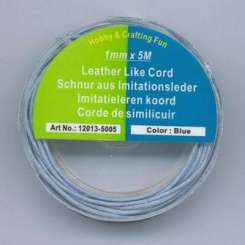 522905 Schnur Lederimitat hellblau 1mmx5m 