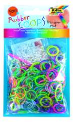 522944 Rubber Loops  500St. TRANSPARENT inkl 25 S-Klipse /Häkelnadel 
