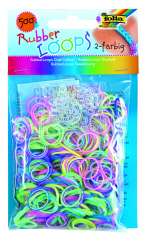 522945 Rubber Loops  500St. ZWEIFARBIG inkl 25 S-Klipse /Häkelnadel 