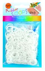 522961  Rubber Loops WEISS 500St. inkl 25 S-Klipse /Häkelnadel 