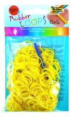 522962 Rubber Loops GELB 500St. inkl 25 S-Klipse /Häkelnadel 