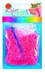 522964 Rubber Loops PINK 500St. inkl 25 S-Klipse /Häkelnadel 
