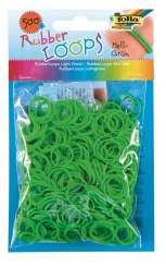 522971 Rubber Loops HELLGRÜN 500St. inkl 25 S-Klipse /Häkelnadel 