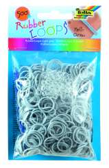 522973 Rubber Loops HELLGRAU 500St. inkl 25 S-Klipse /Häkelnadel 
