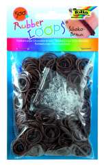 522974 Rubber Loops SCHOKOBRAUN 500St. inkl 25 S-Klipse /Häkelnadel 
