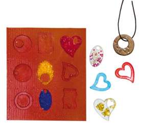 524035 Silikonform Anhänger 9fach 