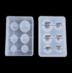 526058 Silikonform Kugeln 6x DM 9-25mm 