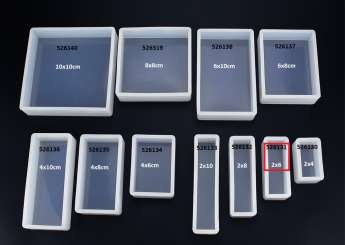 526131 Silikonform Schale rechteck 2x8x2cm 