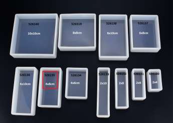 526135 Silikonform Schale rechteck 4x8x2cm 
