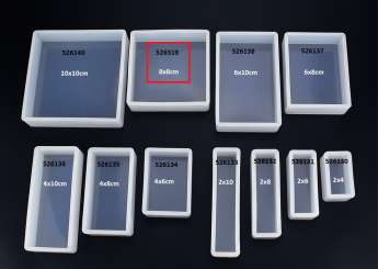 526139 Silikonform Schale viereck 8x8x2cm 