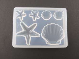 526261 Silikonform Sterne und Muschel 85x64mm 